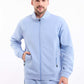 Stand Collar Zipped Solid Jacket