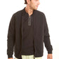 Stand Collar Zipped Solid Jacket