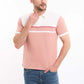 Dual-Tone Short Sleeves Pique Polo Shirt
