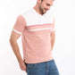 Dual-Tone Short Sleeves Pique Polo Shirt