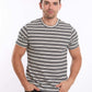 Textured with Stripes Short Sleeves Tee