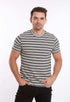 Textured with Stripes Short Sleeves Tee