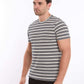Textured with Stripes Short Sleeves Tee