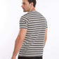 Textured with Stripes Short Sleeves Tee