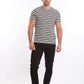 Textured with Stripes Short Sleeves Tee
