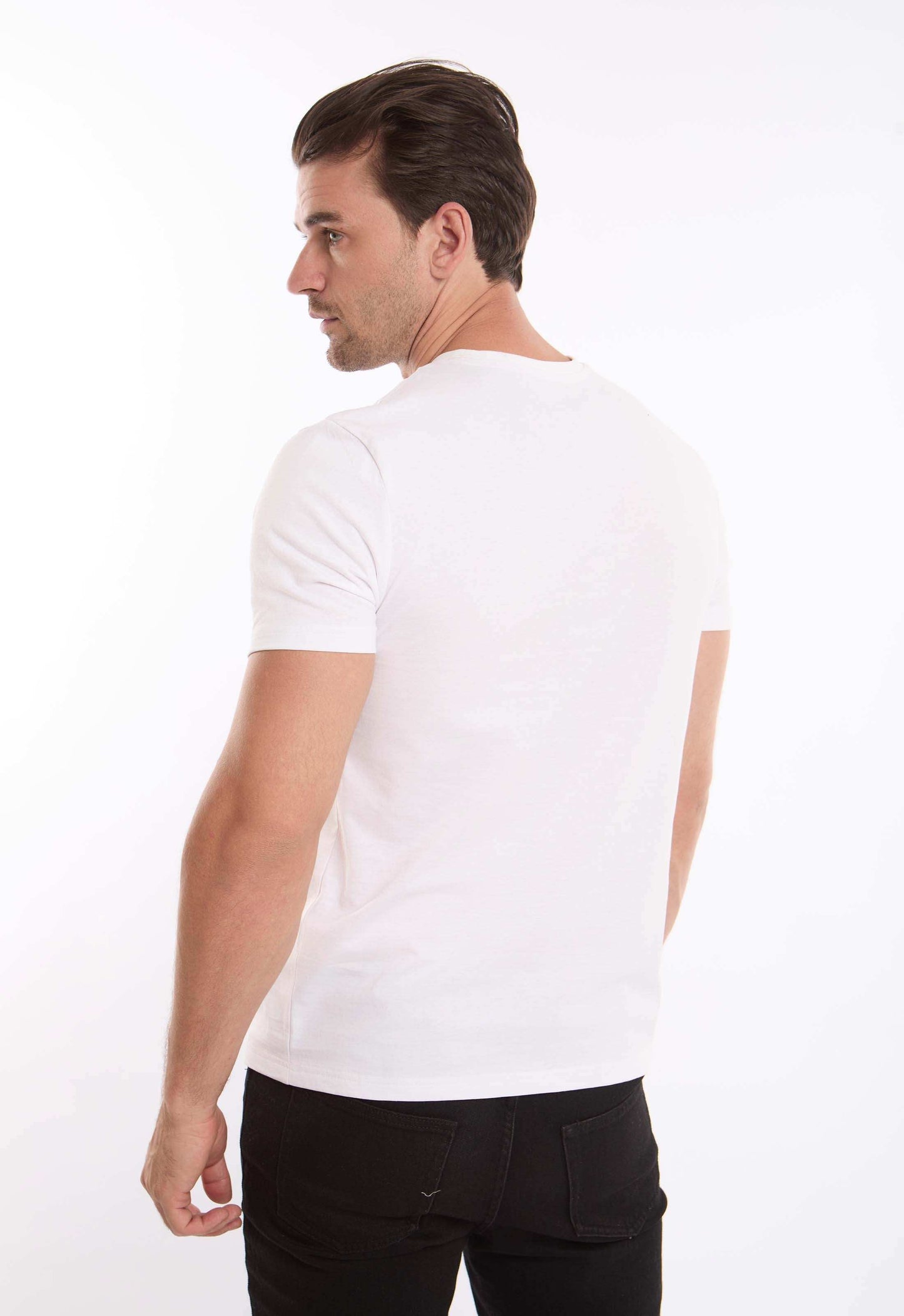 Crew Neck Tee with Front Graphic Print