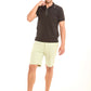 Lined Turn Down Collar Zipped Polo Shirt