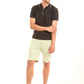 Lined Turn Down Collar Zipped Polo Shirt