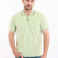 Lined Turn Down Collar Zipped Polo Shirt