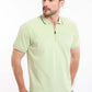 Lined Turn Down Collar Zipped Polo Shirt