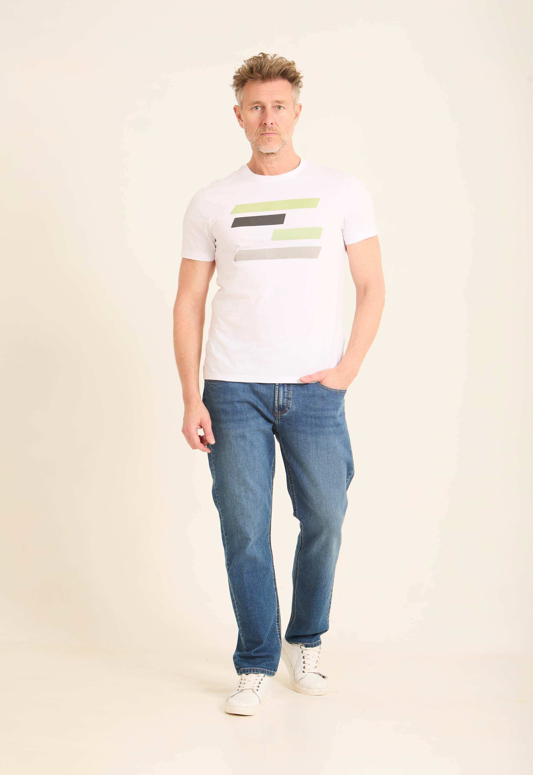 تيشيرت مطبوع بأكمام قصيرة سهل الارتداء