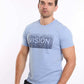 Crew Neck Printed "Vision" Slip On Tee