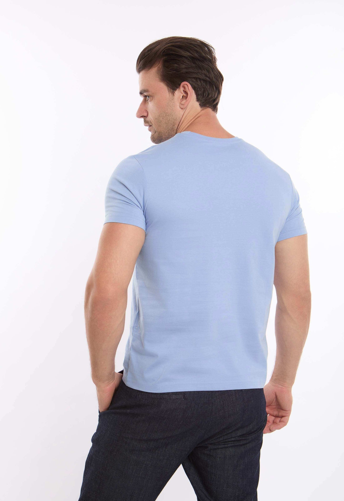 Crew Neck Printed "Vision" Slip On Tee