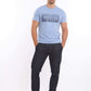 Crew Neck Printed "Vision" Slip On Tee