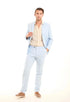 Straight-Leg Linen-Cotton Trousers