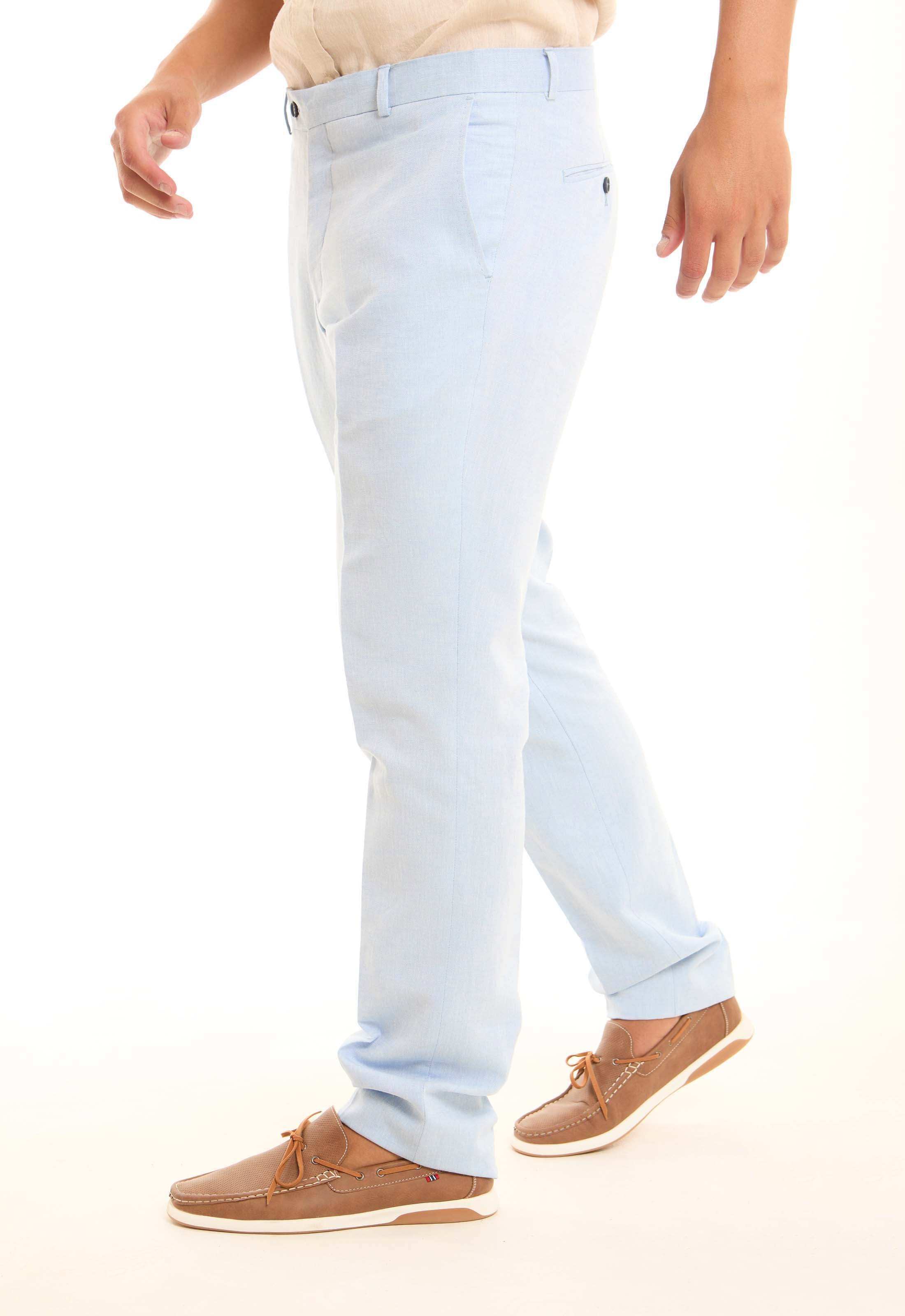 Linen-Cotton Suit Pants