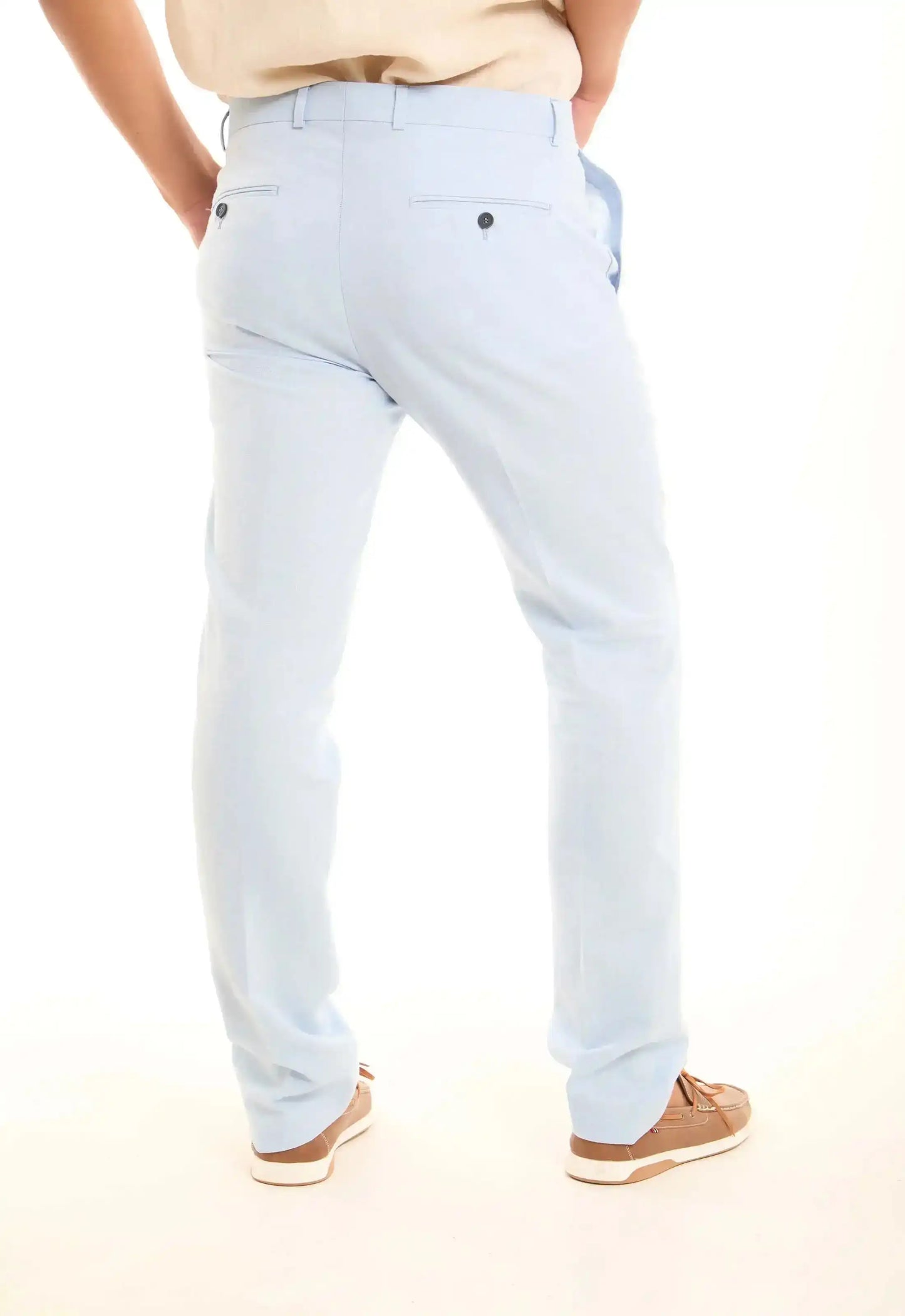 Linen-Cotton Suit Pants