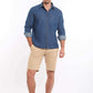Dark Linen Shirt with Front Pockets