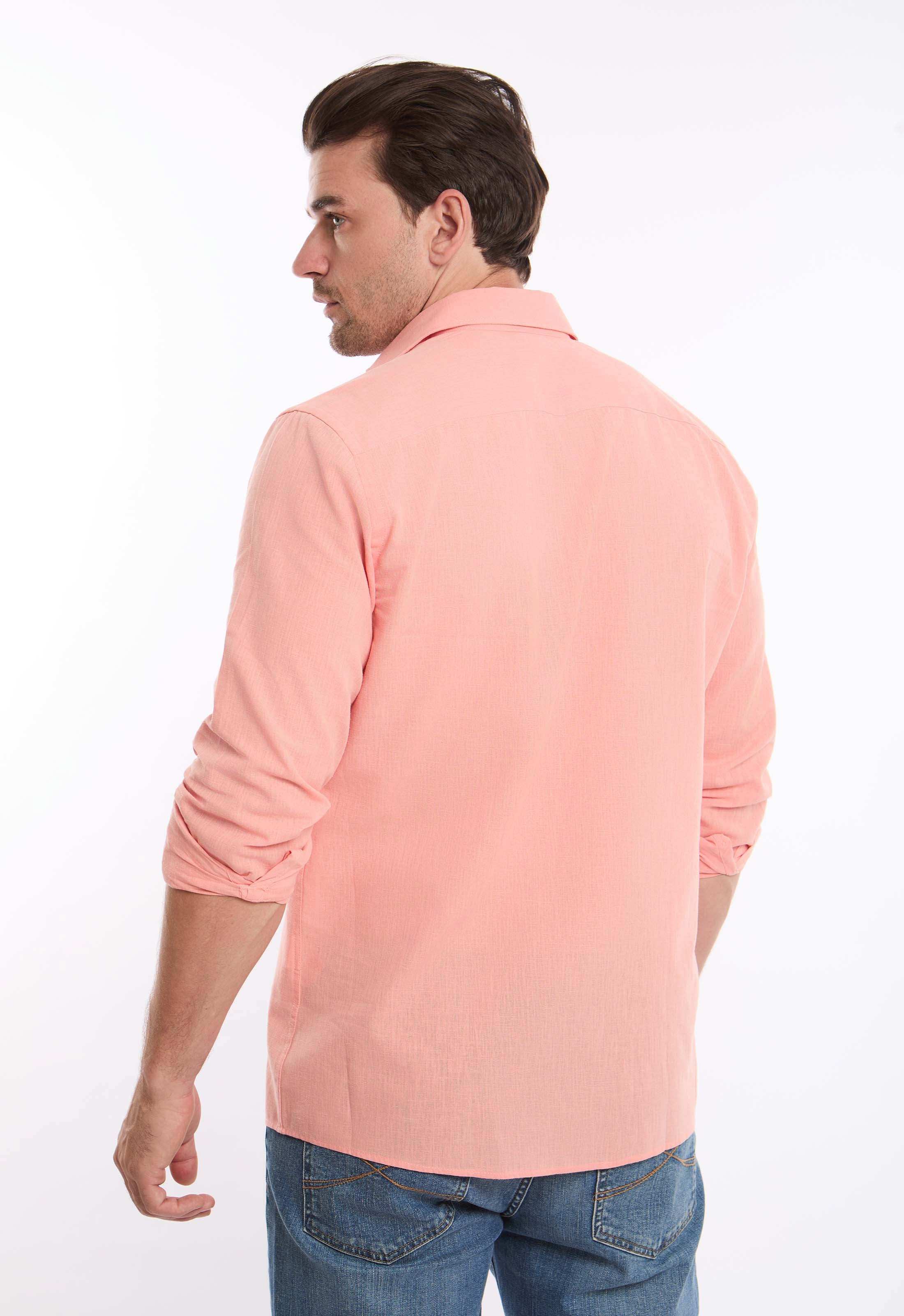 قميص قطن نقشة مزخرفة بقصة عادية