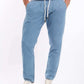 Relaxed Cotton Pants with Elastic Hems