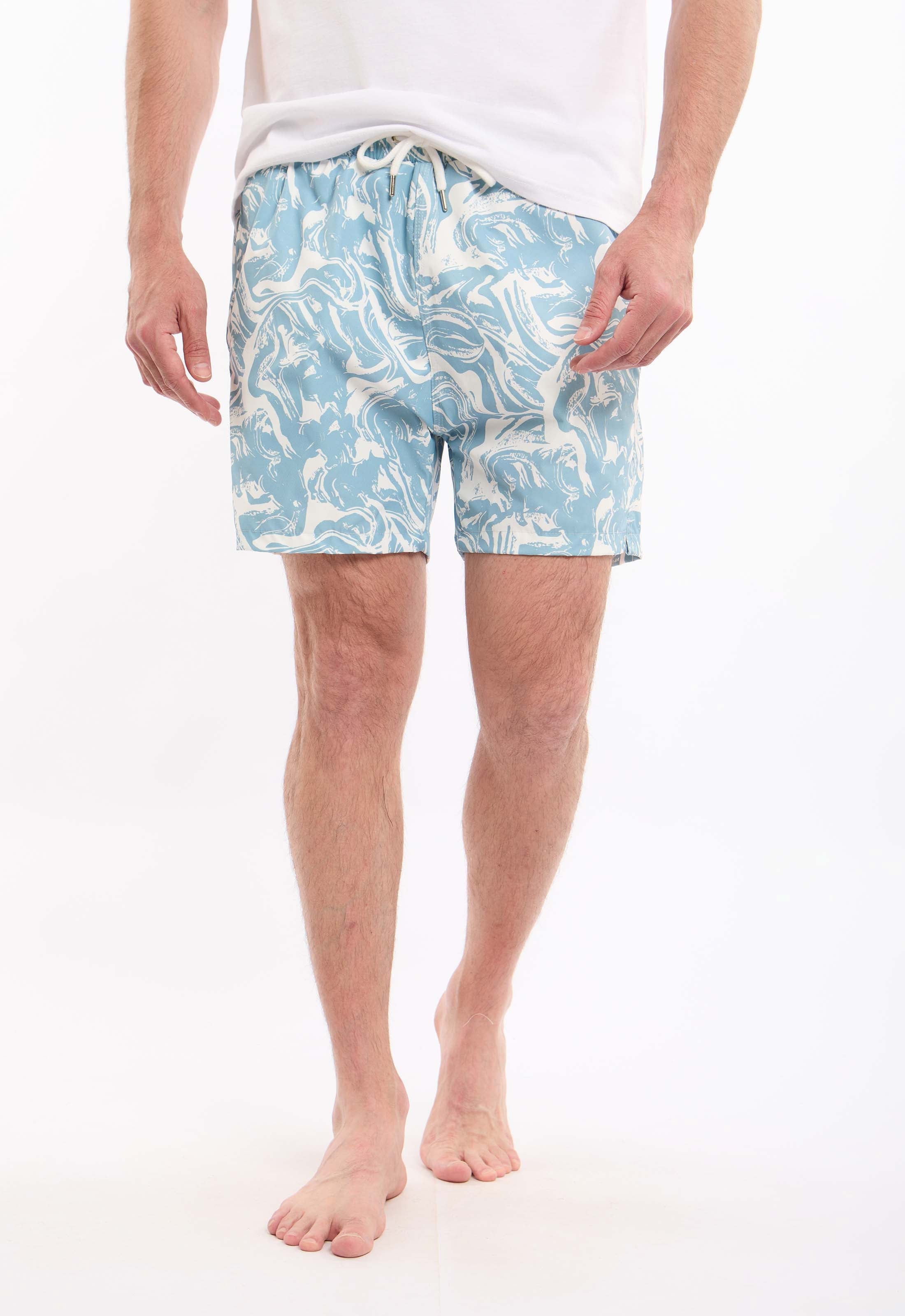 Regular Fit Marble Swim Shorts