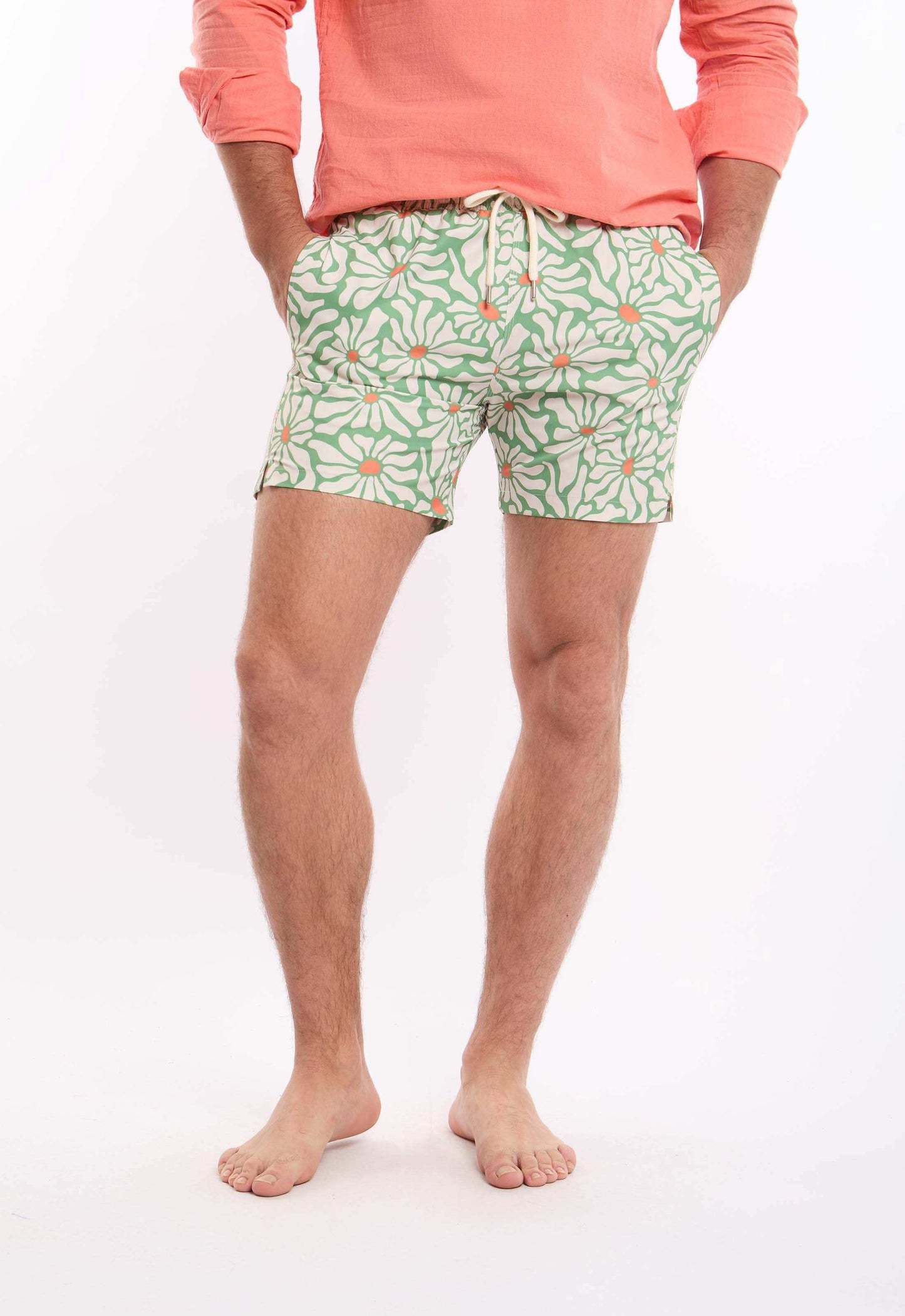 Comfy Slip On Floral Swim Shorts