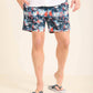 Patterned Swim Shorts with Side Pockets