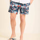 Patterned Swim Shorts with Side Pockets