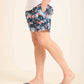 Patterned Swim Shorts with Side Pockets