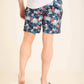 Patterned Swim Shorts with Side Pockets