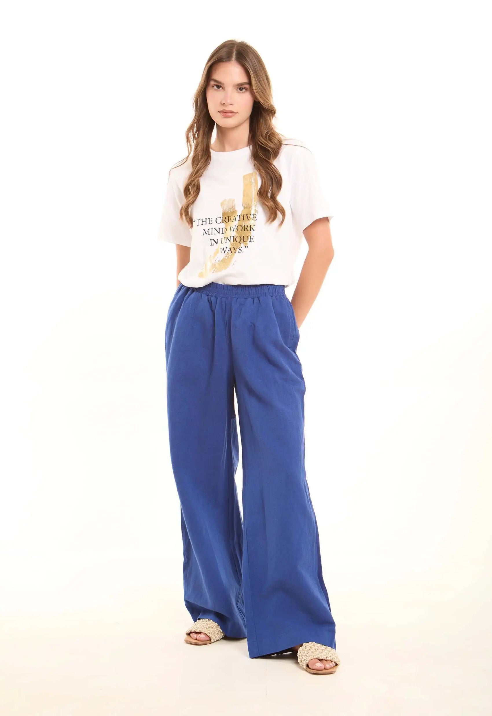 Relaxed Wide-Leg Linen Pants