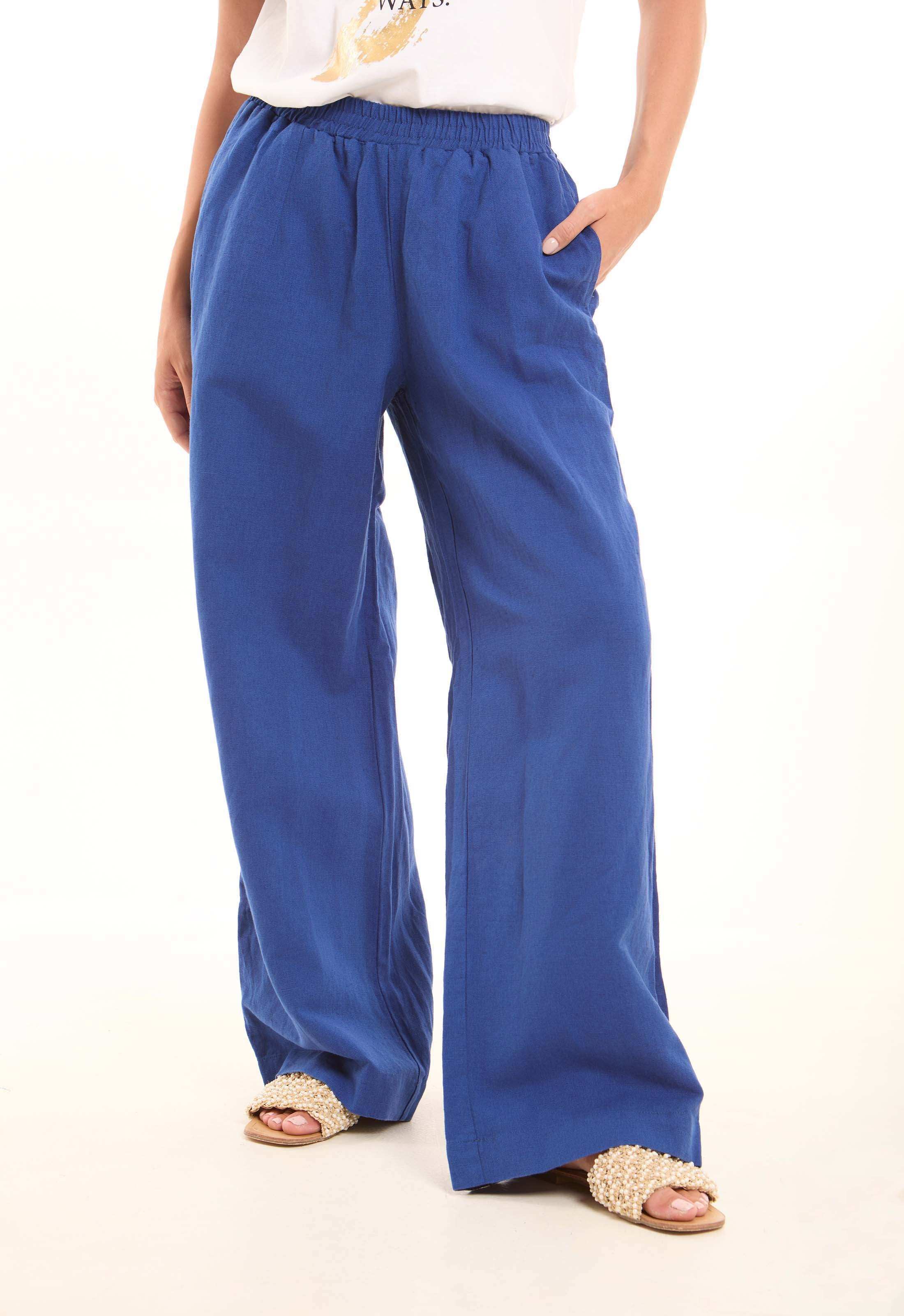 Relaxed Wide-Leg Linen Pants