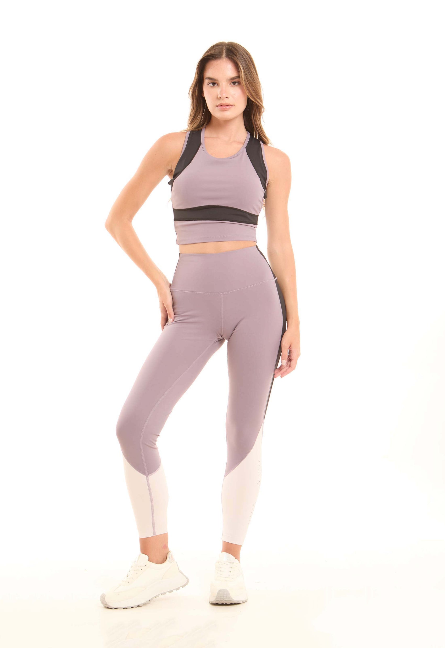 Tri-Tone Colorblock Slip On Sportive Leggings