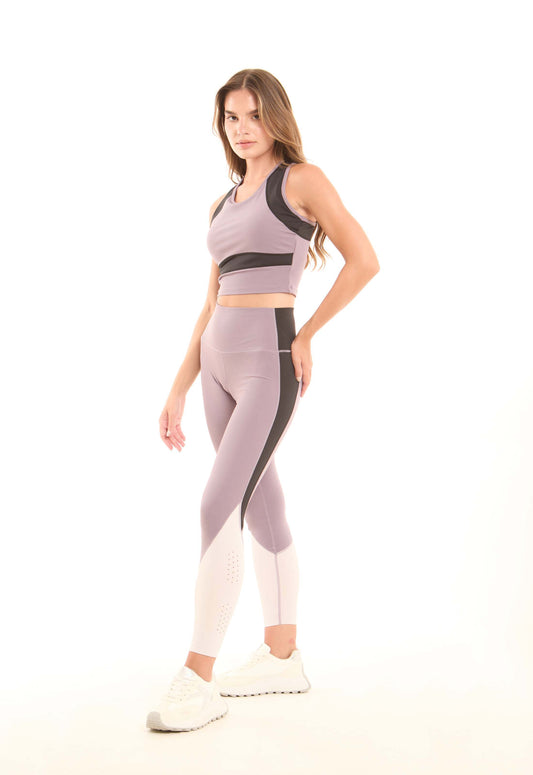 Tri-Tone Colorblock Slip On Sportive Leggings