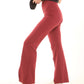 Flared Stretch Pants Accented by Front Slits