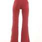 Flared Stretch Pants Accented by Front Slits