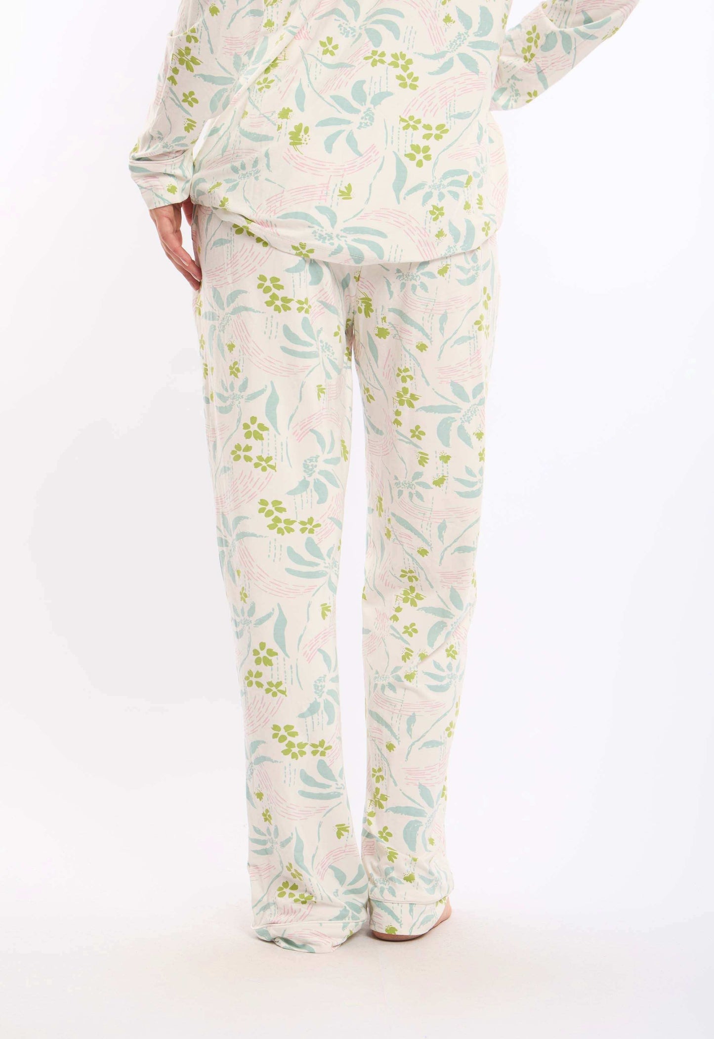 Floral Long Sleeves Cotton Pajama Set