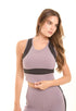 Sporty Cropped Bra Top Featuring Contrast Panels