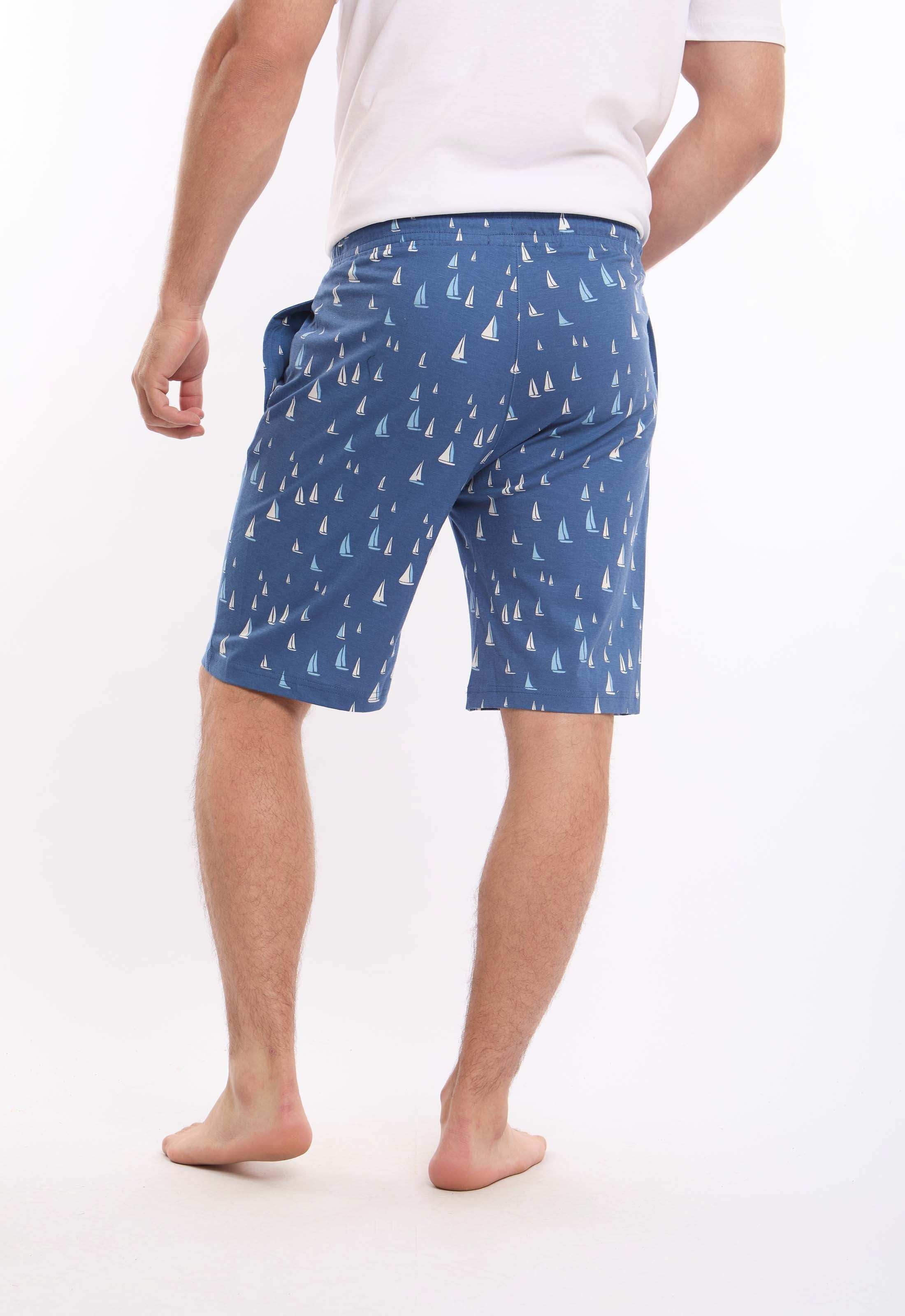 طقم بيجامة صيفي تيشيرت منقوش & شورت