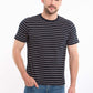 Dual-Tone Striped Short Sleeves Tee