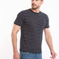 Dual-Tone Striped Short Sleeves Tee