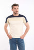 Tri-Tone Colorblock Elegant Linen Tee