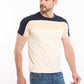 Tri-Tone Colorblock Elegant Linen Tee