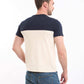 Tri-Tone Colorblock Elegant Linen Tee