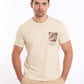 Short Sleeves Casual Tee with Leaf Print