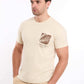 Short Sleeves Casual Tee with Leaf Print