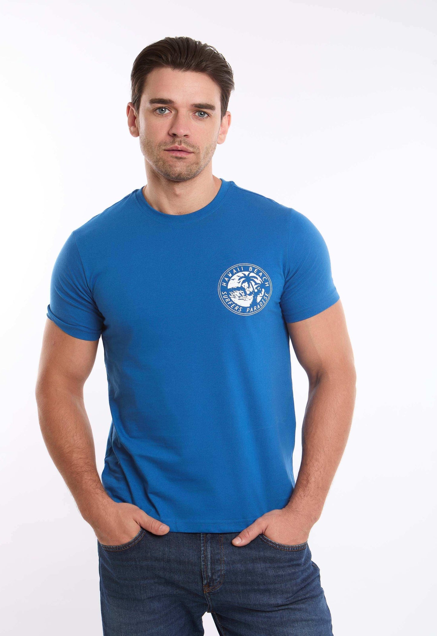 تيشيرت مطبوع برقبة دائرية سهل الارتداء