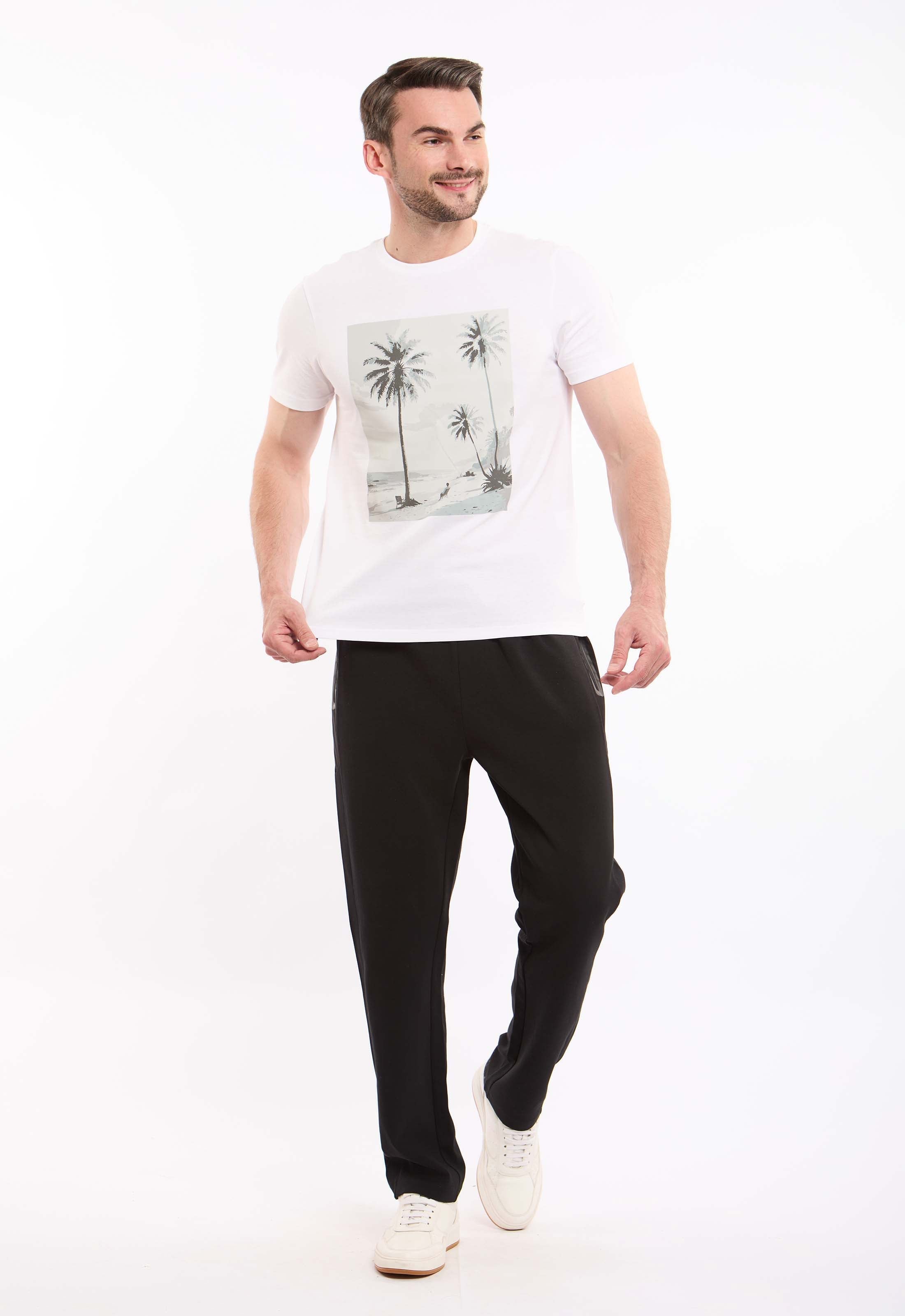 Printed Beach Crew Neck Regular Tee