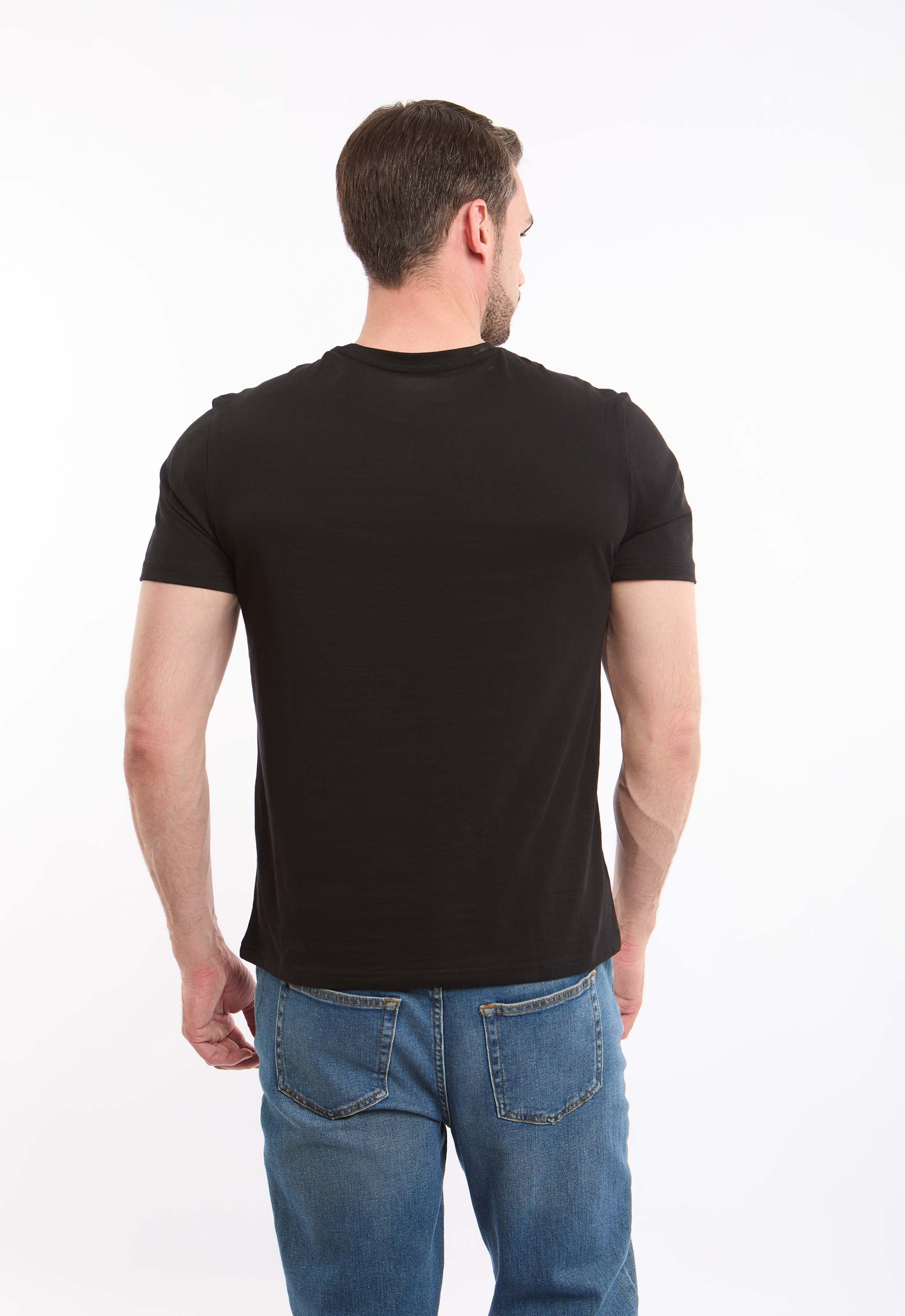 تيشيرت عادي برقبة مستديرة بطبعة شاطئ