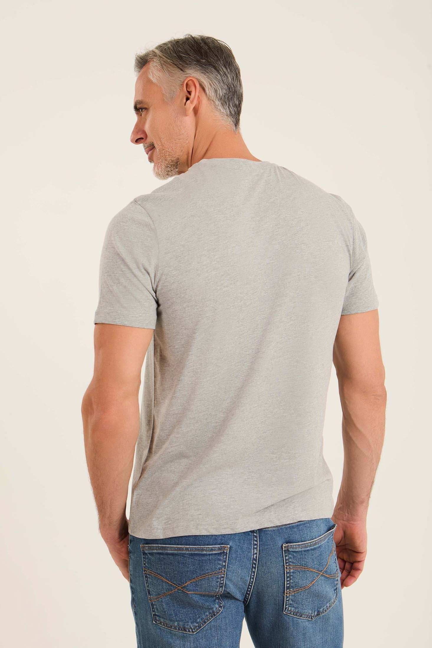 تيشيرت عادي برقبة مستديرة بطبعة شاطئ